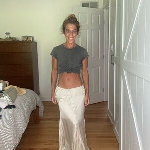 Free People Cream Maxi Skirt